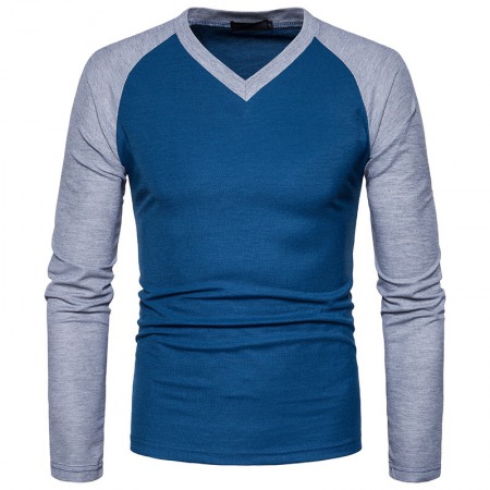 Fashion V-Neck Long Sleeve T-Shirt